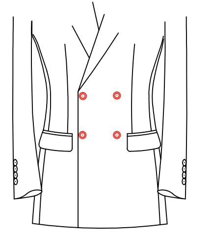 4x2 Doublebreasted Peak Lapel